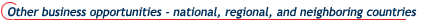 Other business opportunities - national, regional, and neighboring countries